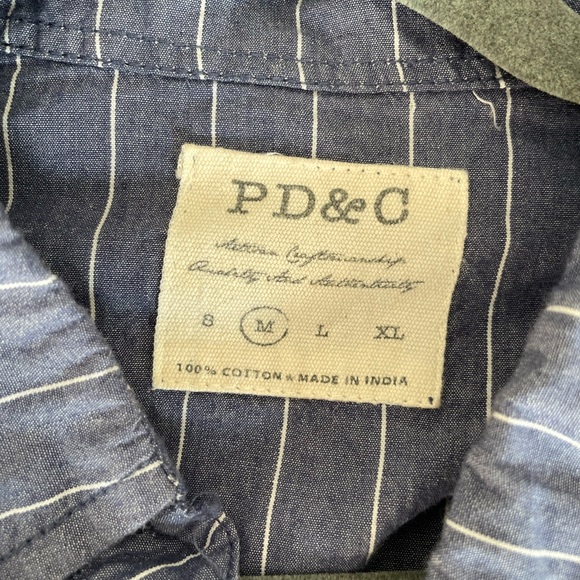 Men’s striped casual button up - Picture 2 of 6